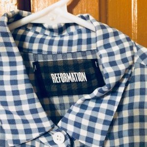 The Reformation Button up Blouse